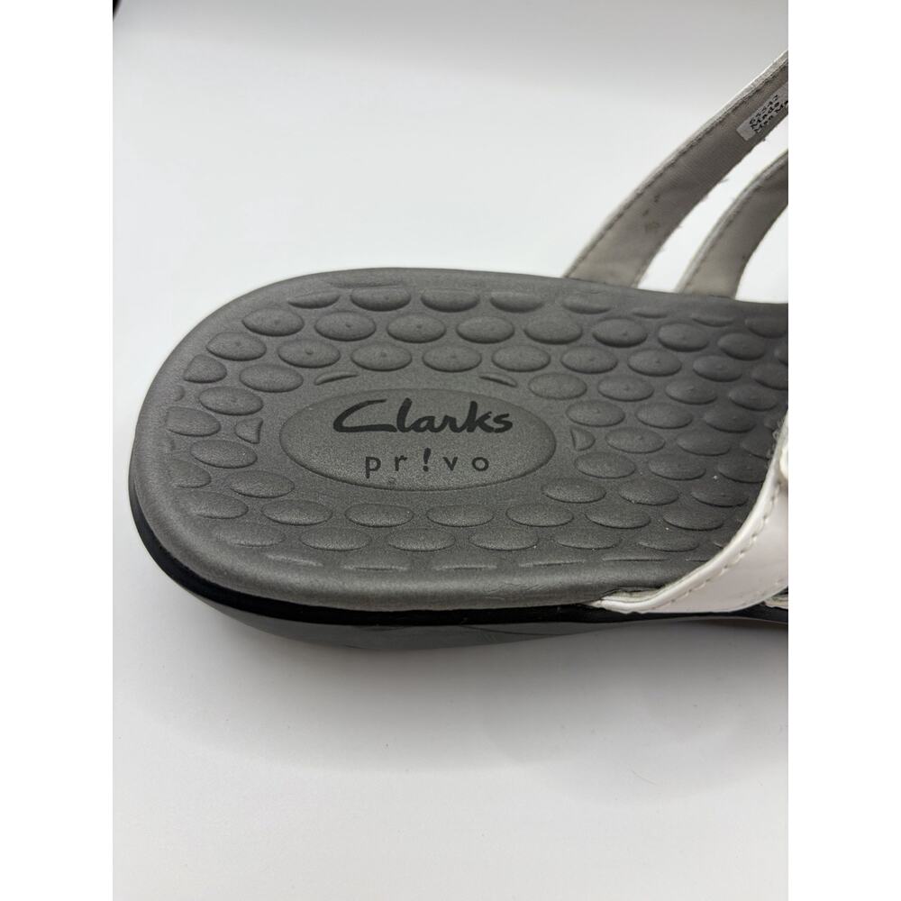 Clarks Collection Sandals Womens 12 White Comfort Walking Adjustable Easy Strap - Picture 9 of 12